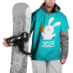 Накидка на куртку 3D с принтом Кролик  с  морковкой в Белгороде, 100% полиэстер |  | Тематика изображения на принте: 