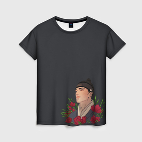 Женская футболка 3D с принтом Маковый Юн Сын Хо в Екатеринбурге, 100% полиэфир ( синтетическое хлопкоподобное полотно) | прямой крой, круглый вырез горловины, длина до линии бедер | 