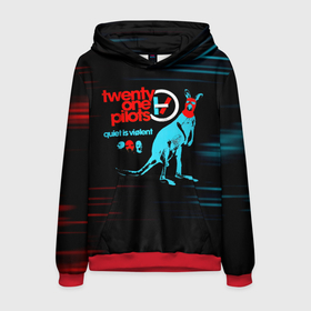 Мужская толстовка 3D с принтом Quiet Is Violent   Twenty One Pilots в городе Новоалтайск, 100% полиэстер | двухслойный капюшон со шнурком для регулировки, мягкие манжеты на рукавах и по низу толстовки, спереди карман-кенгуру с мягким внутренним слоем. | 