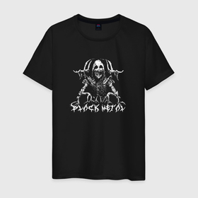 Мужская футболка хлопок с принтом Black Metal   Darkside в Екатеринбурге, 100% хлопок | прямой крой, круглый вырез горловины, длина до линии бедер, слегка спущенное плечо. | 