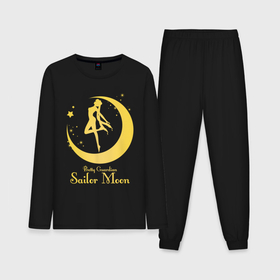 Мужская пижама хлопок (с лонгсливом) с принтом Sailor Moon gold ,  |  | 