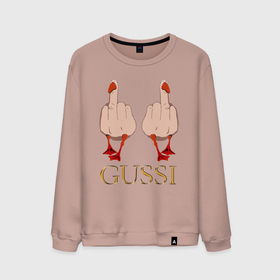 Мужской свитшот хлопок с принтом Два весёлых гуся   GUSSI   Fashion 2055 в Курске, 100% хлопок |  | Тематика изображения на принте: 