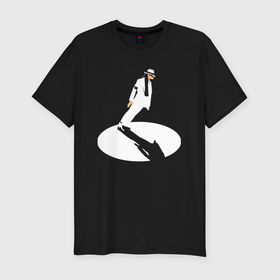 Мужская футболка хлопок Slim с принтом Michael Jackson   Legend , 92% хлопок, 8% лайкра | приталенный силуэт, круглый вырез ворота, длина до линии бедра, короткий рукав | Тематика изображения на принте: 