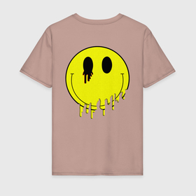 Мужская футболка хлопок с принтом Smile dark smile , 100% хлопок | прямой крой, круглый вырез горловины, длина до линии бедер, слегка спущенное плечо. | 