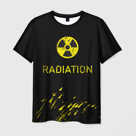 Мужская футболка 3D с принтом Radiation    радиационная опасность в Новосибирске, 100% полиэфир | прямой крой, круглый вырез горловины, длина до линии бедер | 