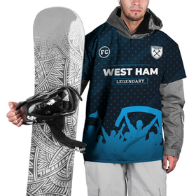 Накидка на куртку 3D с принтом West Ham legendary форма фанатов в Курске, 100% полиэстер |  | 