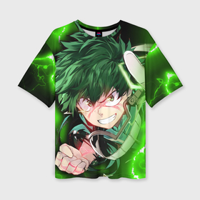 Женская футболка oversize 3D с принтом Мидория   Дэку   Один за всех в Ухте,  |  | 