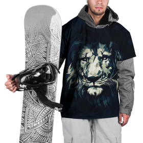 Накидка на куртку 3D с принтом Голова царя зверей льва в Белгороде, 100% полиэстер |  | 