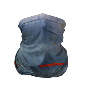 Бандана-труба 3D с принтом Абстрактный синий туман и мазки красок в Санкт-Петербурге, 100% полиэстер, ткань с особыми свойствами — Activecool | плотность 150‒180 г/м2; хорошо тянется, но сохраняет форму | Тематика изображения на принте: 