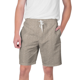 Мужские шорты 3D с принтом Минималистичный вязаный узор в Тюмени,  полиэстер 100% | прямой крой, два кармана без застежек по бокам. Мягкая трикотажная резинка на поясе, внутри которой широкие завязки. Длина чуть выше колен | 