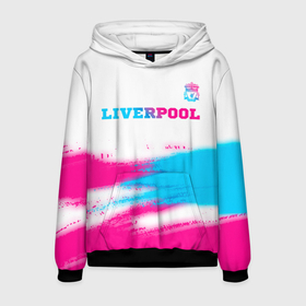 Мужская толстовка 3D с принтом Liverpool neon gradient style: символ сверху , 100% полиэстер | двухслойный капюшон со шнурком для регулировки, мягкие манжеты на рукавах и по низу толстовки, спереди карман-кенгуру с мягким внутренним слоем. | Тематика изображения на принте: 