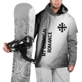 Накидка на куртку 3D с принтом My Chemical Romance glitch на светлом фоне: надпись, символ в Белгороде, 100% полиэстер |  | Тематика изображения на принте: 