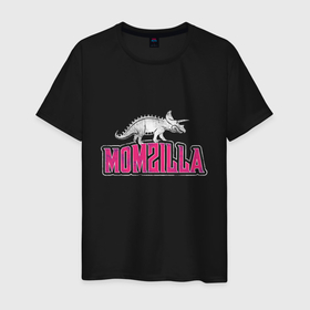 Мужская футболка хлопок с принтом Momzilla в Курске, 100% хлопок | прямой крой, круглый вырез горловины, длина до линии бедер, слегка спущенное плечо. | 