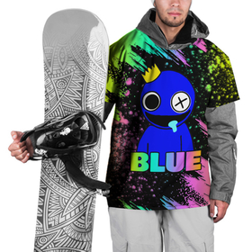 Накидка на куртку 3D с принтом Rainbow Friends   Blue в Санкт-Петербурге, 100% полиэстер |  | 