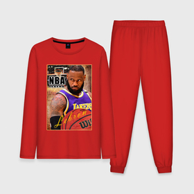 Мужская пижама хлопок (с лонгсливом) с принтом NBA легенды Леброн Джеймс ,  |  | 