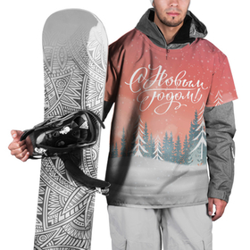 Накидка на куртку 3D с принтом Зимнее настроение   с Новым годом , 100% полиэстер |  | Тематика изображения на принте: 