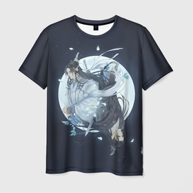 Мужская футболка 3D с принтом Ванцзи Усянь и Луна   Магистр дьявольского культа в Белгороде, 100% полиэфир | прямой крой, круглый вырез горловины, длина до линии бедер | 