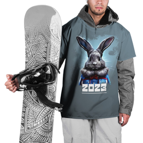 Накидка на куртку 3D с принтом Новый год Кролика   2023 в Белгороде, 100% полиэстер |  | Тематика изображения на принте: 