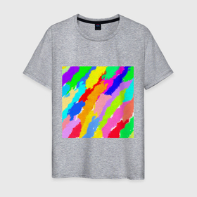 Мужская футболка хлопок с принтом Палитра различных цветов в Белгороде, 100% хлопок | прямой крой, круглый вырез горловины, длина до линии бедер, слегка спущенное плечо. | 