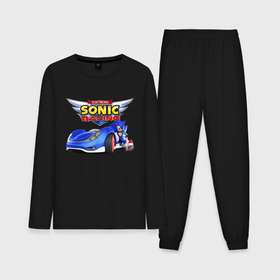 Мужская пижама с лонгсливом хлопок с принтом Team Sonic racing   hedgehog ,  |  | 