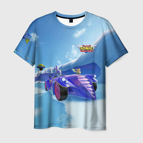 Мужская футболка 3D с принтом Blaze the Cat   Team Sonic racing , 100% полиэфир | прямой крой, круглый вырез горловины, длина до линии бедер | Тематика изображения на принте: 