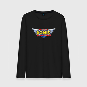 Мужской лонгслив хлопок с принтом Team Sonic racing   logo , 100% хлопок |  | Тематика изображения на принте: 
