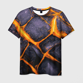 Мужская футболка 3D с принтом Чешуя дракона в Екатеринбурге, 100% полиэфир | прямой крой, круглый вырез горловины, длина до линии бедер | 