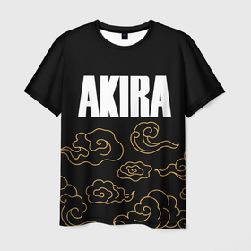 Мужская футболка 3D с принтом Akira anime clouds в Санкт-Петербурге, 100% полиэфир | прямой крой, круглый вырез горловины, длина до линии бедер | Тематика изображения на принте: 