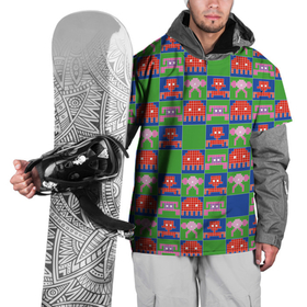 Накидка на куртку 3D с принтом Пиксельный рисунок поп арт , 100% полиэстер |  | Тематика изображения на принте: 