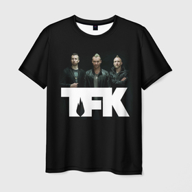 Мужская футболка 3D с принтом Thousand Foot Krutch рок группа в Белгороде, 100% полиэфир | прямой крой, круглый вырез горловины, длина до линии бедер | 