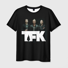 Мужская футболка 3D с принтом Thousand Foot Krutch рок группа в Ухте, 100% полиэфир | прямой крой, круглый вырез горловины, длина до линии бедер | 