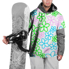 Накидка на куртку 3D с принтом Цветочные узоры   паттерн в Тюмени, 100% полиэстер |  | 
