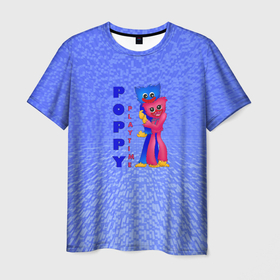 Мужская футболка 3D с принтом Poppy Playtime Хагги Вагги подарок , 100% полиэфир | прямой крой, круглый вырез горловины, длина до линии бедер | 
