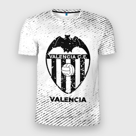 Мужская футболка 3D Slim с принтом Valencia с потертостями на светлом фоне , 100% полиэстер с улучшенными характеристиками | приталенный силуэт, круглая горловина, широкие плечи, сужается к линии бедра | 