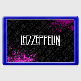 Магнит 45*70 с принтом Led Zeppelin rock legends: надпись и символ в Санкт-Петербурге, Пластик | Размер: 78*52 мм; Размер печати: 70*45 | 