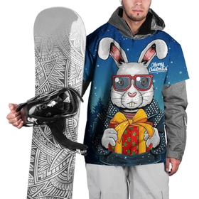 Накидка на куртку 3D с принтом Кролик байкер подарком в Белгороде, 100% полиэстер |  | Тематика изображения на принте: 