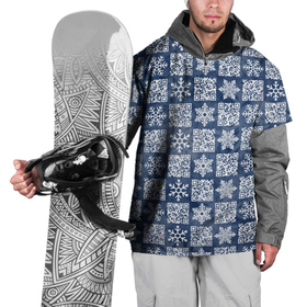 Накидка на куртку 3D с принтом С НОВЫМ ГОДОМ   QR код паттерн в Тюмени, 100% полиэстер |  | Тематика изображения на принте: 