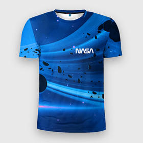 Мужская футболка 3D Slim с принтом Космическое пространство   NASA   Planet в Санкт-Петербурге, 100% полиэстер с улучшенными характеристиками | приталенный силуэт, круглая горловина, широкие плечи, сужается к линии бедра | 