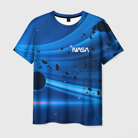 Мужская футболка 3D с принтом Космическое пространство   NASA   Planet в Екатеринбурге, 100% полиэфир | прямой крой, круглый вырез горловины, длина до линии бедер | 