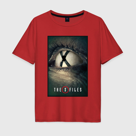 Мужская футболка хлопок Oversize с принтом X   Files poster в Екатеринбурге, 100% хлопок | свободный крой, круглый ворот, “спинка” длиннее передней части | 