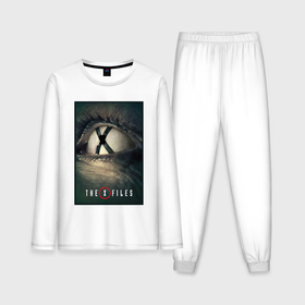 Мужская пижама с лонгсливом хлопок с принтом X   Files poster ,  |  | 