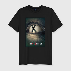 Мужская футболка хлопок Slim с принтом X   Files poster в Белгороде, 92% хлопок, 8% лайкра | приталенный силуэт, круглый вырез ворота, длина до линии бедра, короткий рукав | 