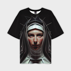 Мужская футболка oversize 3D с принтом Нейросеть: готическая монахиня в Тюмени,  |  | 