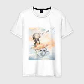 Мужская футболка хлопок с принтом Невесомость Атланта в Тюмени, 100% хлопок | прямой крой, круглый вырез горловины, длина до линии бедер, слегка спущенное плечо. | 