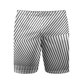 Мужские шорты спортивные с принтом Ломанные линии и оптическая иллюзия в Курске,  |  | 