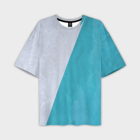 Мужская футболка OVERSIZE 3D с принтом Абстрактный паттерн из двух цветов   серый и светло синий в Петрозаводске,  |  | Тематика изображения на принте: 