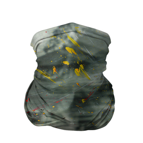 Бандана-труба 3D с принтом Абстрактный силуэт дома и краски на поверхности в Тюмени, 100% полиэстер, ткань с особыми свойствами — Activecool | плотность 150‒180 г/м2; хорошо тянется, но сохраняет форму | 