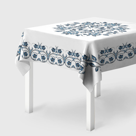 Скатерть 3D с принтом Праздничный стол на кухне: орнамент в Санкт-Петербурге, 100% полиэстер (ткань не мнется и не растягивается) | Размер: 150*150 см | Тематика изображения на принте: 