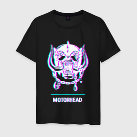 Мужская футболка хлопок с принтом Motorhead glitch rock в Курске, 100% хлопок | прямой крой, круглый вырез горловины, длина до линии бедер, слегка спущенное плечо. | 