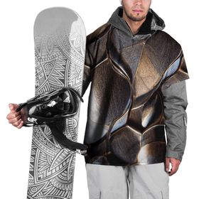 Накидка на куртку 3D с принтом Бронзовая чешуя дракона доспех в Екатеринбурге, 100% полиэстер |  | 